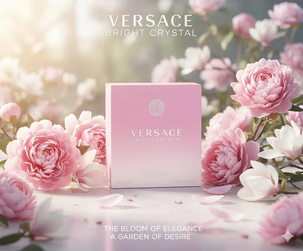 Versace Bright Crystal Eau de Parfum for Women – 100ml | Fresh, Floral & Elegant Fragrance | Luxury Perfume for the Modern Woman