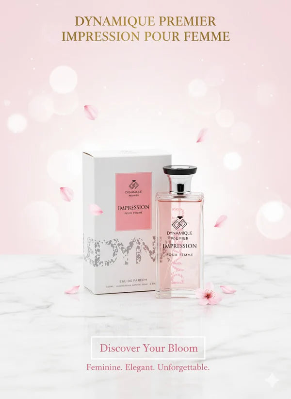 Dynamique Premier Impression Eau de Parfum for Women – 100ml | Long-Lasting Floral & Elegant Fragrance | Luxury Perfume for the Modern Woman
