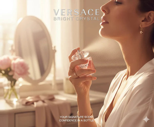 Versace Bright Crystal Eau de Parfum for Women – 100ml | Fresh, Floral & Elegant Fragrance | Luxury Perfume for the Modern Woman