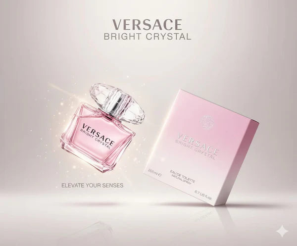 Versace Bright Crystal Eau de Parfum for Women – 100ml | Fresh, Floral & Elegant Fragrance | Luxury Perfume for the Modern Woman